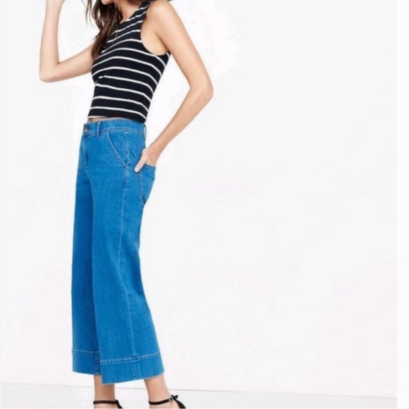 Express wideleg cropped jeans - Picture 2 of 8
